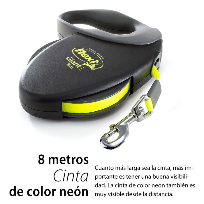 Flexi Flexi Giant Neon L Cinta 8m hasta 50kg Amarilla