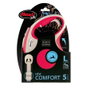 Flexi Comfort Cinta para Perro, 5 m, Rojo, Talla L, hasta 60 kg, Sistema de Iluminación LED