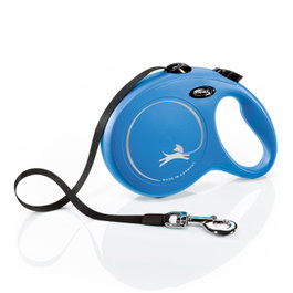 Flexi Classic Correa Extensible de Cinta Azul 8m para hasta 50kg