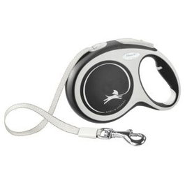 Flexi Flexi Comfort Correa Extensible de Cinta Negra 5m para hasta 25 kg