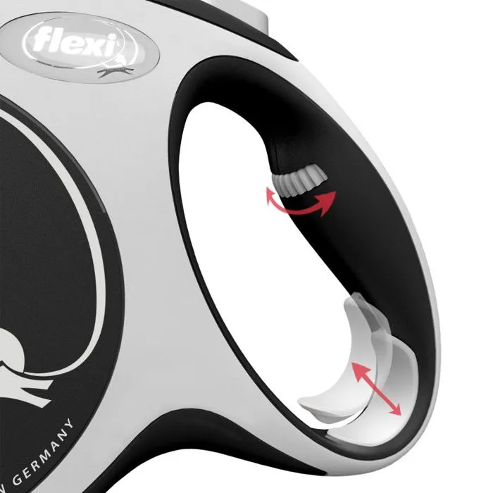 Flexi Flexi Comfort Correa Extensible de Cinta Negra 5m para hasta 25 kg Flexi Flexi Comfort Correa Extensible de Cinta Negra 5m para hasta 25 kg