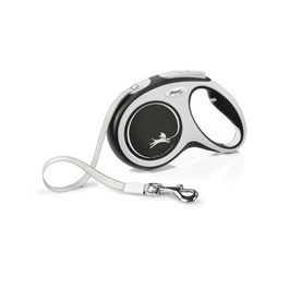 Flexi Comfort - Correa de Paseo Cinta Negro 5 M 25 kg con Sistema de Iluminación LED y Multi Box, Mejor Control