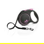 Flexi Cinta de Correa Flexi-Black 5 M L 50 kg, Multi Color, Sistema Guía Antiatasco, Ampliable con Multi Box y Luces LED
