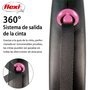 Flexi Black Design Rosa con Cinta de 5m Talla L hasta 50kg