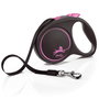 Flexi Black Design Rosa con Cinta de 5m Talla L hasta 50kg