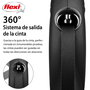 Flexi Correa extensible classic negra, cinta 5 m, L