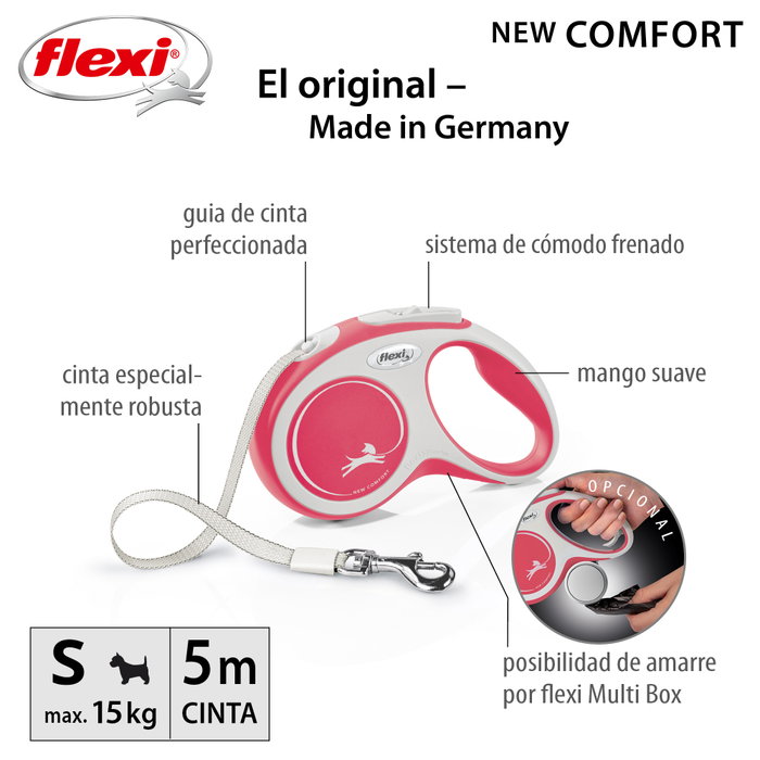 Flexi Flexi Comfort Cinta Roja 5m para hasta 15kg Flexi Flexi Comfort Cinta Roja 5m para hasta 15kg