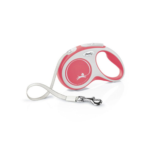 Flexi New Confort Correa Extensible de Cinta, 5m, Rojo, hasta 15kg Flexi New Confort Correa Extensible de Cinta, 5m, Rojo, hasta 15kg