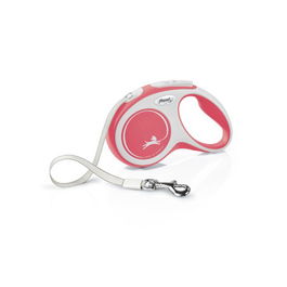 Flexi New Comfort - Cinta Para Pasear Perros, 5 Metros, 15 kg, Sistema LED, Rojo, Referencia: Flexi-Comfort-Cinta