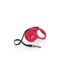 Flexi Classic Cinta Correa para Perro Rojo Talla XS hasta 12 kg Ergonómica Made in Germany