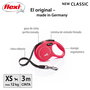 Flexi Classic XS Cinta Roja 3m