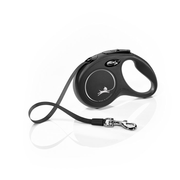 Flexi Classic Correa Extensible de Cinta S Negra 5m Flexi Classic Correa Extensible de Cinta S Negra 5m