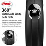 Flexi Classic Correa Extensible de Cinta S Negra 5m