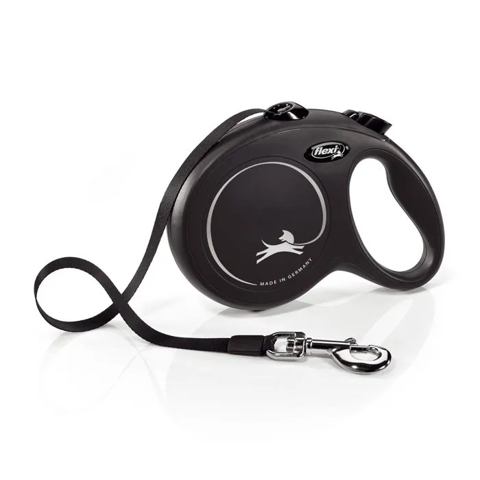 Flexi Classic Correa Extensible de Cinta S Negra 5m Flexi Classic Correa Extensible de Cinta S Negra 5m