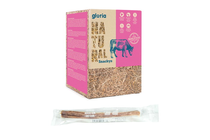 Snackys Caja Nervios De Toro 20 cm 50Unds Envase Ind para Perros Grandes Secado al Horno 100% Vacuno
