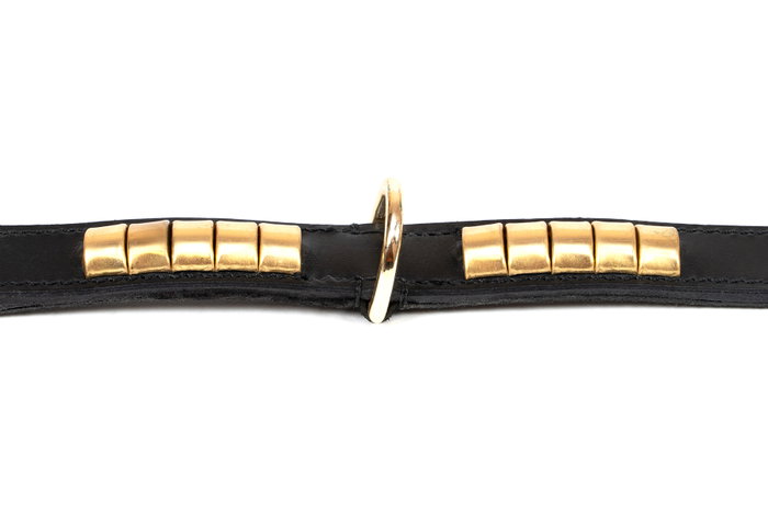 Gloria Collar Duna 45 x 2.5 cm Piel Negro
