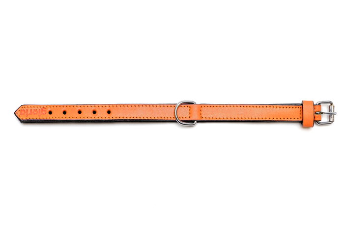 Gloria Collar de Piel Acolchado Naranja 30cm x 15mm