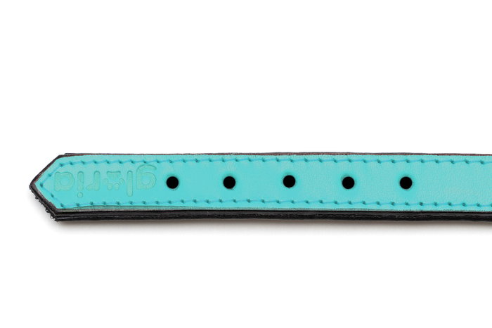Gloria Collar de Piel Acolchado Turquesa 30cm x 15mm Gloria Collar de Piel Acolchado Turquesa 30cm x 15mm
