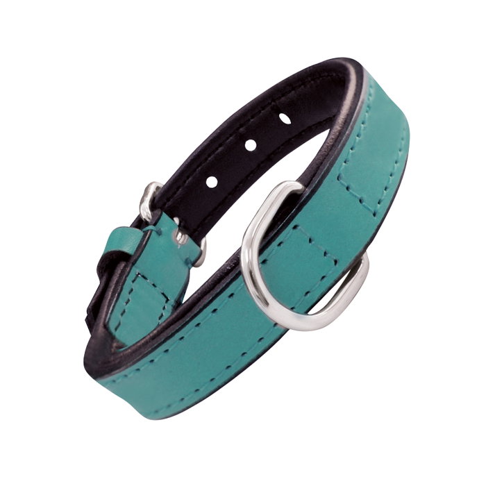 Gloria Collar de Piel Acolchado Turquesa 30cm x 15mm Gloria Collar de Piel Acolchado Turquesa 30cm x 15mm
