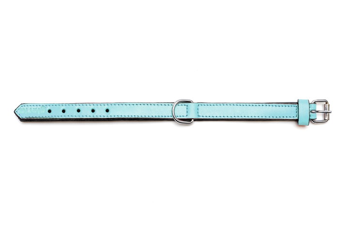 Gloria Collar de Piel Acolchado Azul 35cm x 15mm