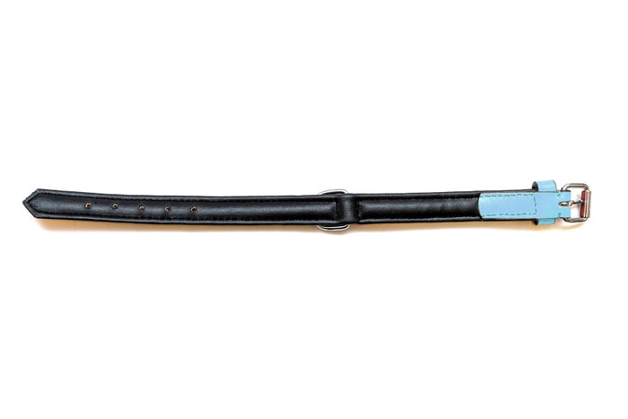 Gloria Collar de Piel Acolchado Azul 35cm x 15mm