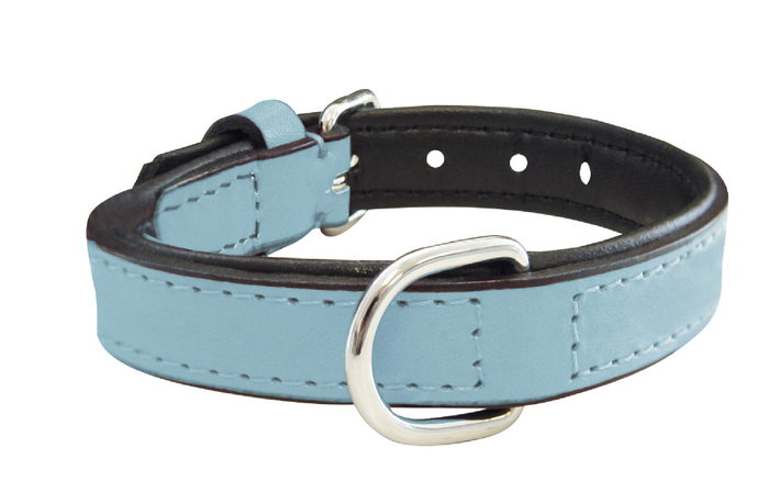 Gloria Collar de Piel Acolchado Azul 35cm x 15mm