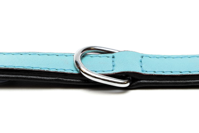 Gloria Collar de Piel Acolchado Azul 35cm x 15mm