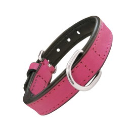 Gloria Collar de Piel Acolchado Fucsia 35cm x 15mm