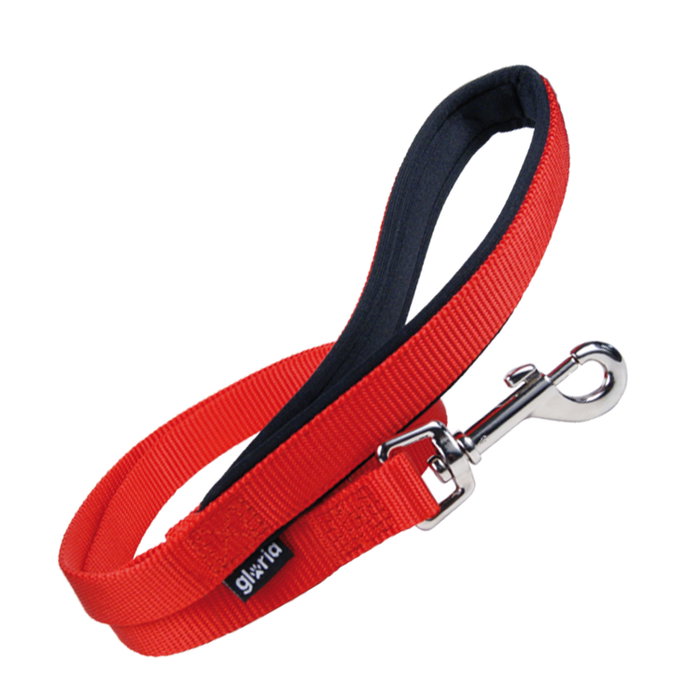 Gloria Correa de Nylon Liso Reforzada con Asa Acolchada y Mosquetón Retráctil Rojo 1.5 cm x 120 cm Gloria Correa de Nylon Liso Reforzada con Asa Acolchada y Mosquetón Retráctil Rojo 1.5 cm x 120 cm