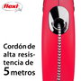 Flexi Classic Cordon Correa Extensible Roja 5m para hasta 12kg