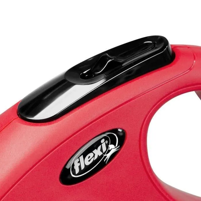 Flexi Classic Cordon Correa Extensible Roja 5m para hasta 12kg