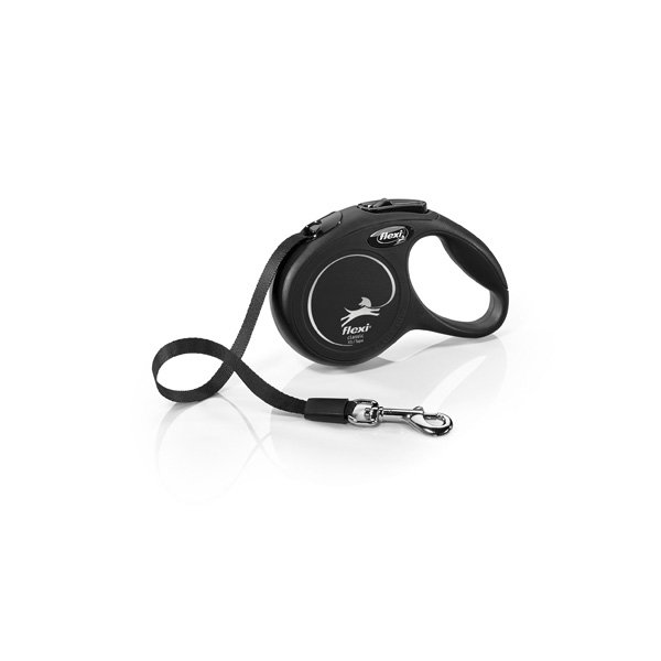 Flexi Classic Correa Extensible de Cinta Negra XS, 3m