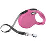 Flexi New Classic Correa Extensible de Cinta Rosa, 5m, Talla S