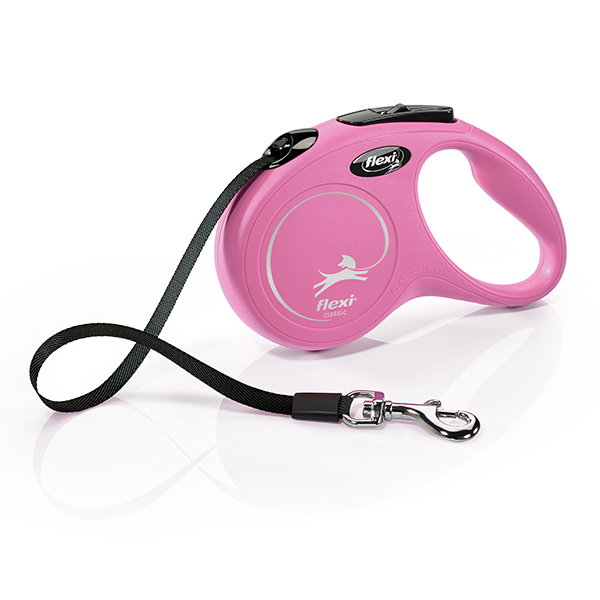 Flexi New Classic Rosa con Cinta de 5m, Talla S Flexi New Classic Rosa con Cinta de 5m, Talla S