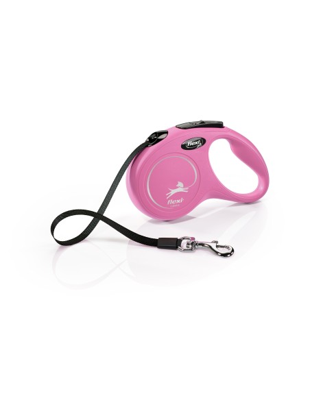 Flexi Classic Correa Rosa Extensible 5 m con Multi Box y LED, hasta 15 kg Flexi Classic Correa Rosa Extensible 5 m con Multi Box y LED, hasta 15 kg