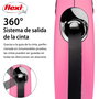 Flexi New Classic Correa Extensible de Cinta Rosa, 5m, Talla S