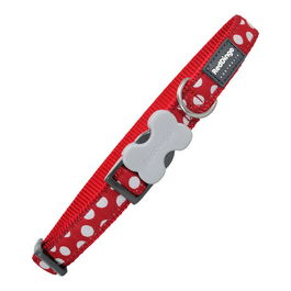 Red Dingo Collar RD style Spots Blanco 12 mm x 20-32 cm Nylon
