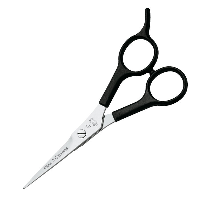 Tres Claveles Tijera de Peluquería Scuola 6 pulg Negra con Filo Microdentado Tres Claveles Tijera de Peluquería Scuola 6 pulg Negra con Filo Microdentado