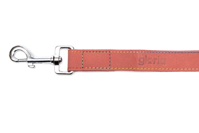 Gloria Correa Oasis 100 cm X 21 mm Rosa Cuero con Mosquetón Retráctil
