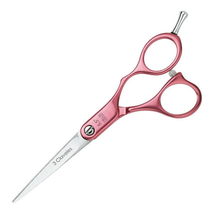 Tres Claveles Tijera de Peluquería Dur Rosa 5.5 pulg. Duraluminio
