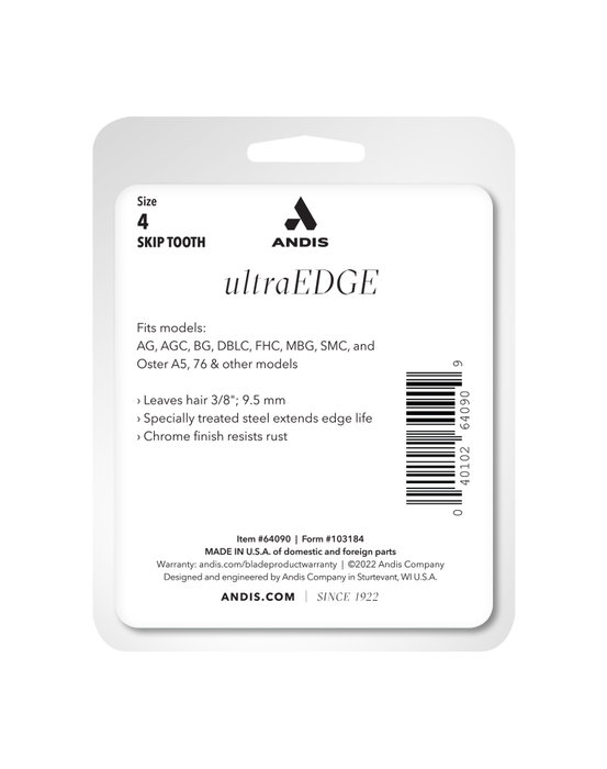 Andis Cuchilla de Acero S-4 9,5 mm (Set de 12)