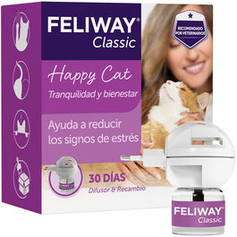 Feliway Classic Difusor + Recambio 48ml para Gatos - Solución para Marcaje Urinario y Estrés