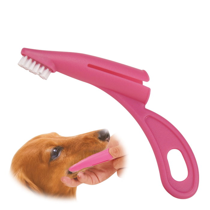 Gloria Pets Cepillo de Dientes Ergonómico para Perro - Rosa Gloria Pets Cepillo de Dientes Ergonómico para Perro - Rosa