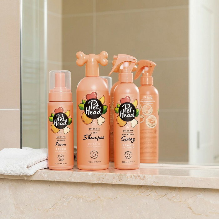 Pethead Quick Fix Spray Melocotón Set de 6 (300 mL cada uno)