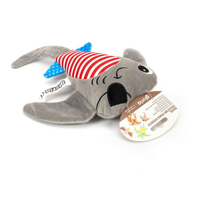 Gloria Peluche Ryan para Perro, Manta-Raya Pirata Blandita con Sonido Squeaker para Cachorros y Perros Medianos Gris Gloria Peluche Ryan para Perro, Manta-Raya Pirata Blandita con Sonido Squeaker para Cachorros y Perros Medianos Gris