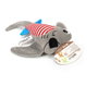 Gloria Peluche Ryan para Perro, Manta-Raya Pirata Blandita con Sonido Squeaker para Cachorros y Perros Medianos Gris