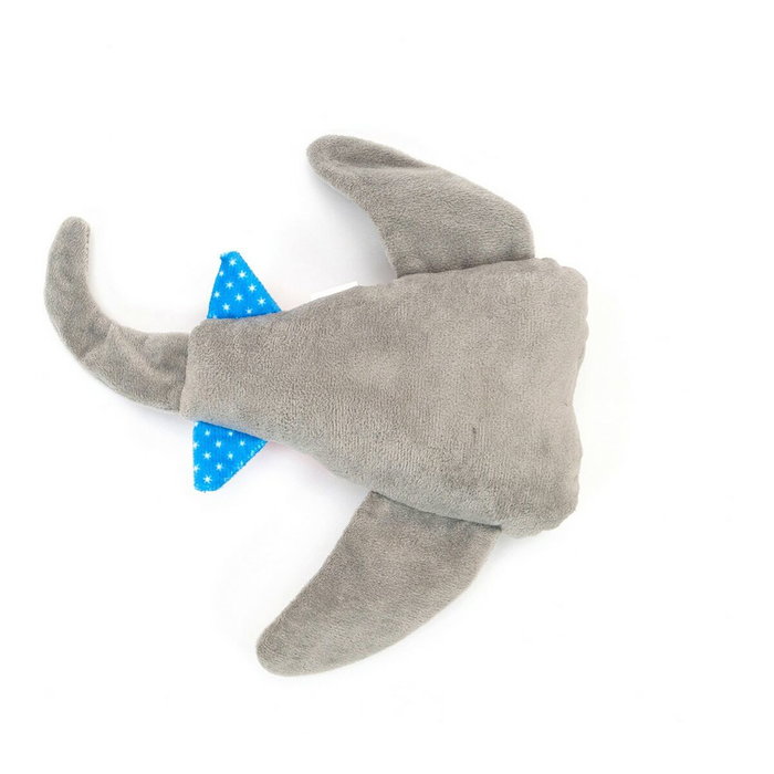 Gloria Peluche Ryan para Perro, Manta-Raya Pirata Blandita con Sonido Squeaker para Cachorros y Perros Medianos Gris Gloria Peluche Ryan para Perro, Manta-Raya Pirata Blandita con Sonido Squeaker para Cachorros y Perros Medianos Gris