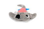 Gloria Peluche Ryan para Perro, Manta-Raya Pirata Blandita con Sonido Squeaker para Cachorros y Perros Medianos Gris