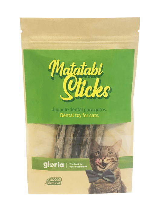 Gloria Sticks Matatabi Bolsa 5 Unidades Cuidado Dental Natural para Gatos