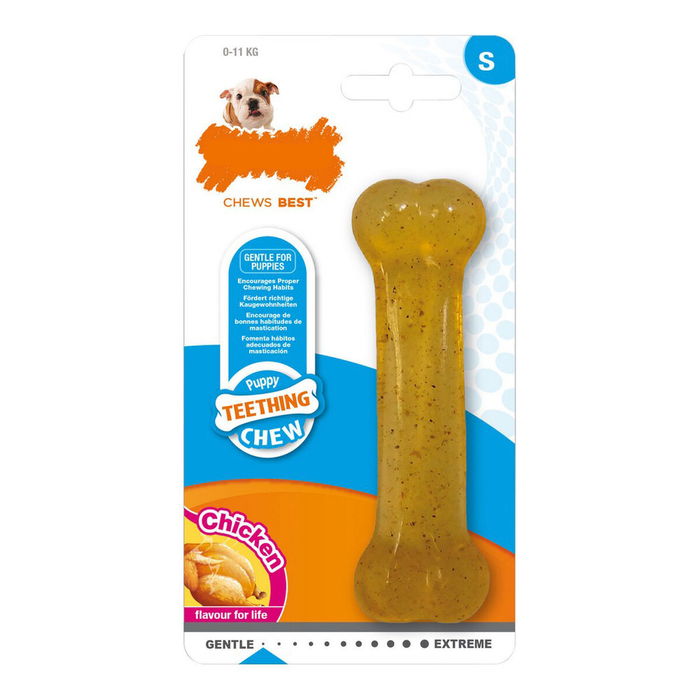 Nylabone Hueso para Cachorros Talla M Material Suave Sabor Pollo Nylabone Hueso para Cachorros Talla M Material Suave Sabor Pollo